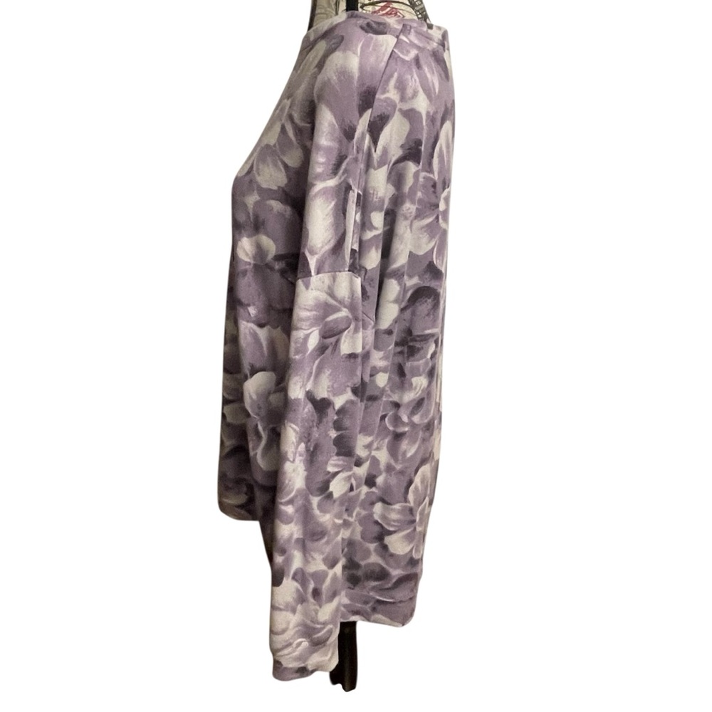 Athleta Balance Floral Print Pullover Sweatshirt Size Large - Picture 2 of 7